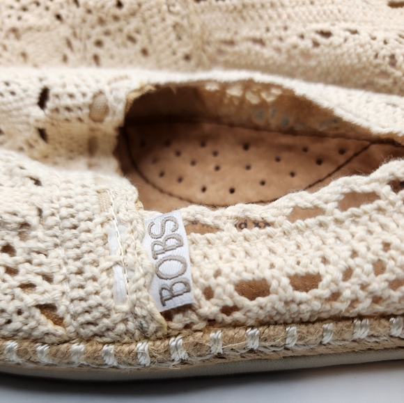 NWT Bobs lace crochet loafer Casual shoes 10 Natural Douly Flats cream Cottage - Picture 6 of 14